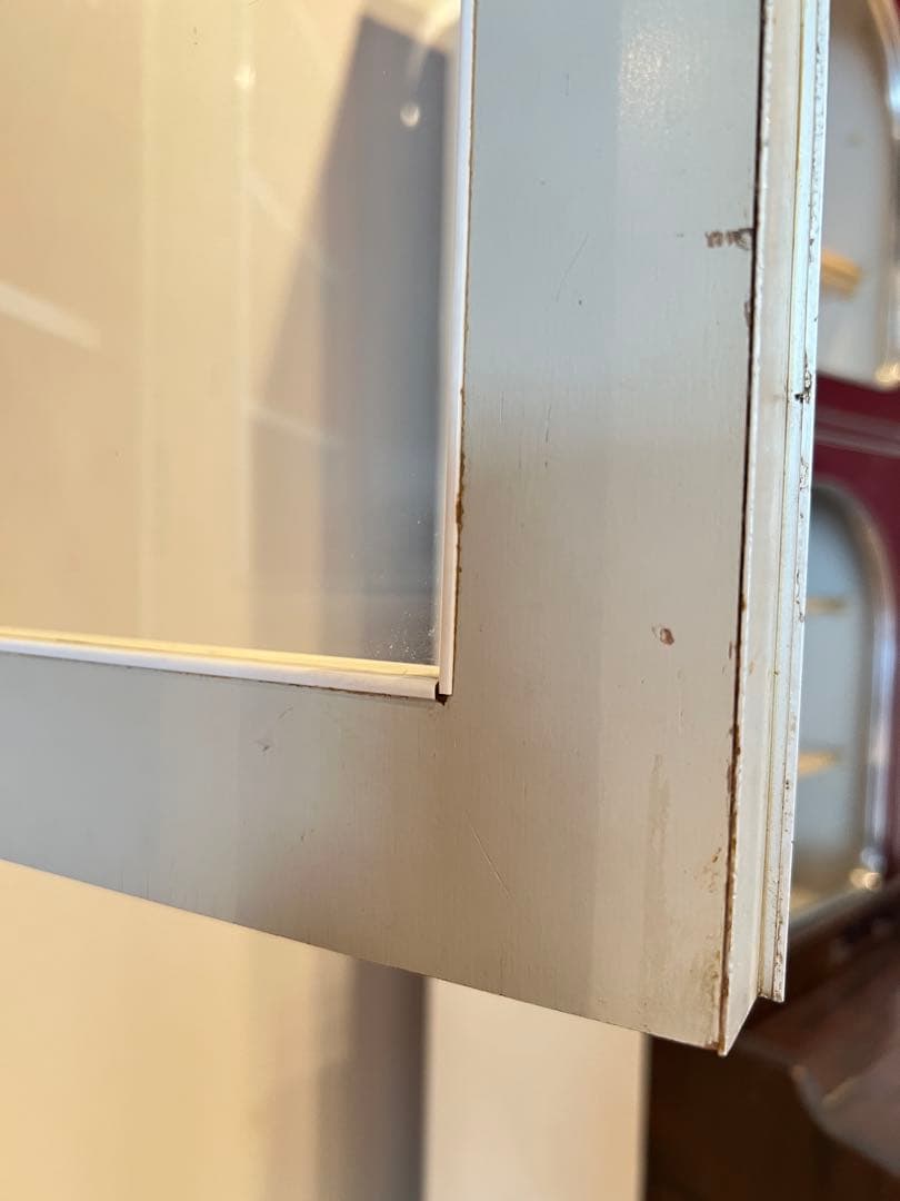 昭和レトロ レトロポップ 食器棚 ガラスキャビネット 木製 キッチン収納 古家具