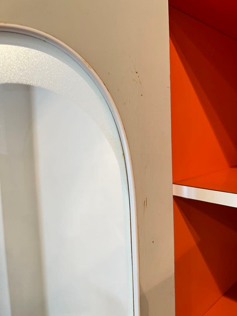 昭和レトロ レトロポップ 食器棚 ガラスキャビネット 木製 キッチン収納 古家具