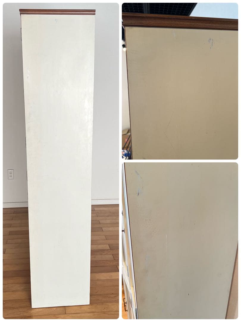 昭和レトロ レトロポップ 食器棚 ガラスキャビネット 木製 キッチン収納 古家具