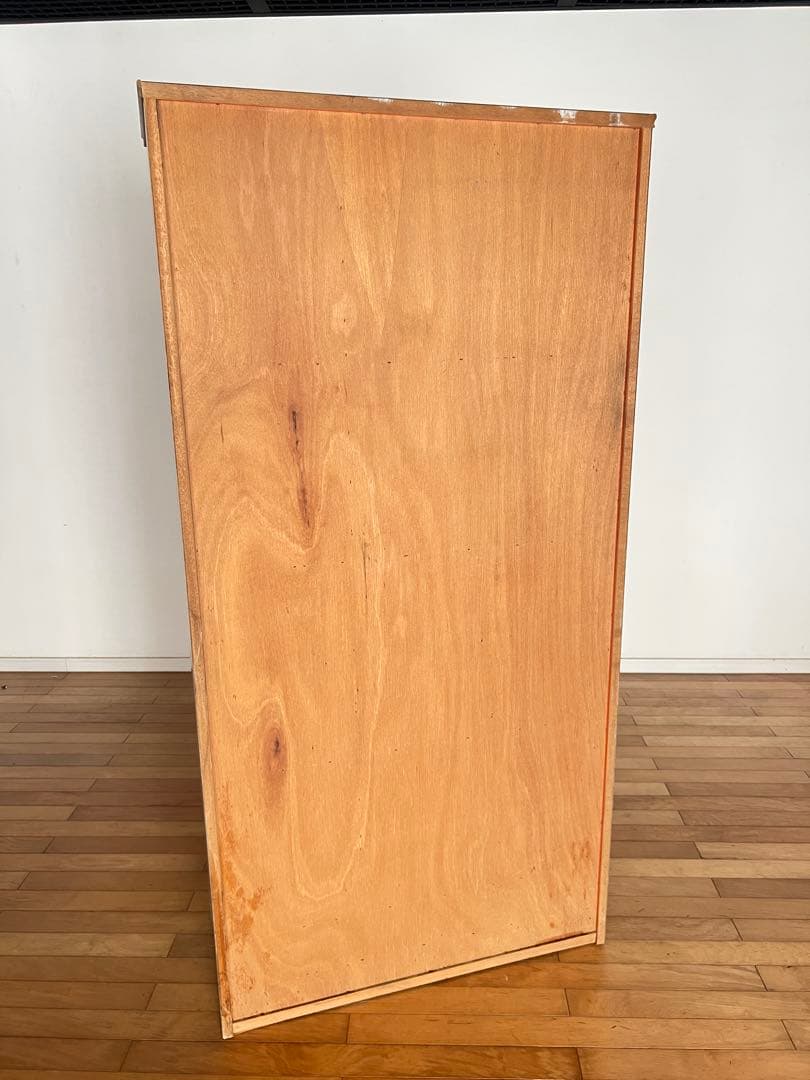 昭和レトロ レトロポップ 食器棚 ガラスキャビネット 木製 キッチン収納 古家具