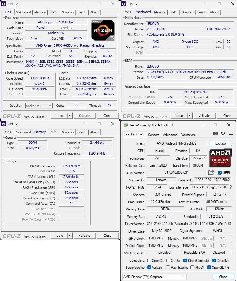 Windowsノート本体 ThinkPad X13 Gen1 (Ryzen5/8GB/256GB/FHD)