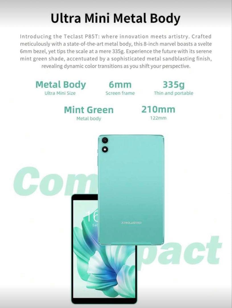 TECLAST テックラスト タブレット P85T 4GB 64GB 8インチ