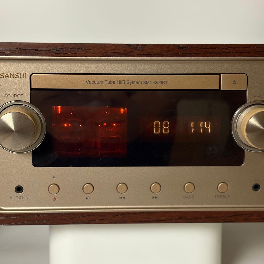 【送料無料】SANSUI 真空管ハイブリッド搭載CDステレオ SMC-300BT