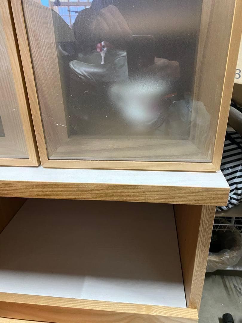 美品 送料無料　河口家具 CLAN クラン キッチン収納 食器棚 75048-1