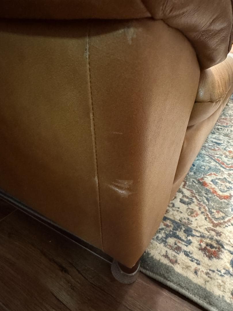 かねたや 3人掛け 本革ソファ キャメル イタリア製本革