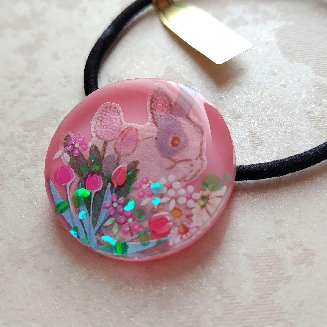 春のお花畑 ラウンドレジンヘアゴム