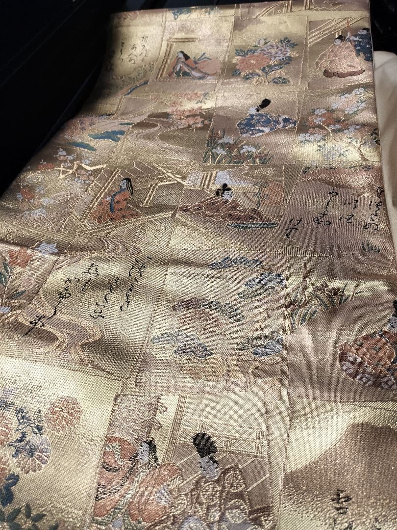 A768高級‼️全通帯‼️ひな祭り‼️袋帯テーブルランナー1m51cm