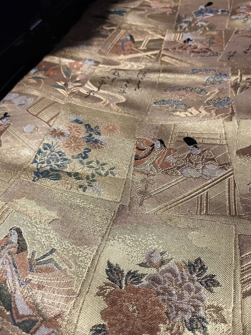 A768高級‼️全通帯‼️ひな祭り‼️袋帯テーブルランナー1m51cm