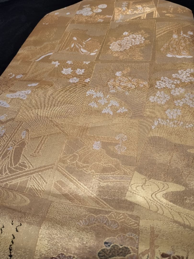 A768高級‼️全通帯‼️ひな祭り‼️袋帯テーブルランナー1m51cm