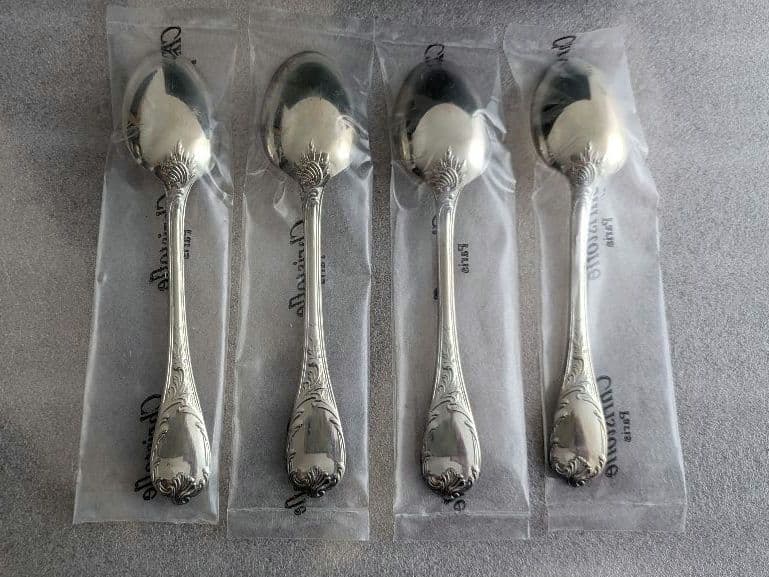 箱なし　13.5cm コーヒースプーン4本セット　マルリー　クリストフル