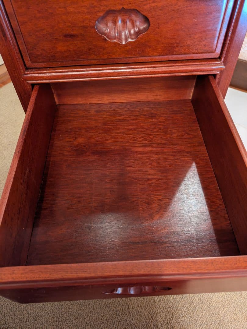 木製5段チェスト ダークブラウン