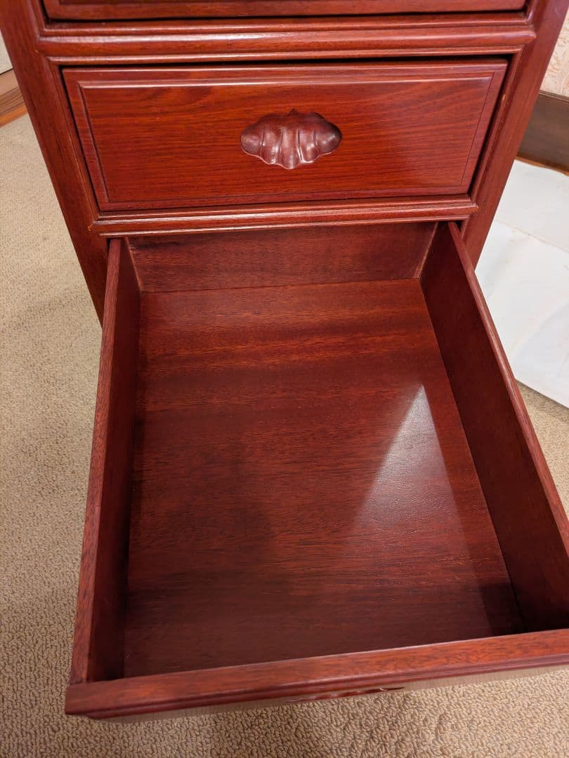 木製5段チェスト ダークブラウン