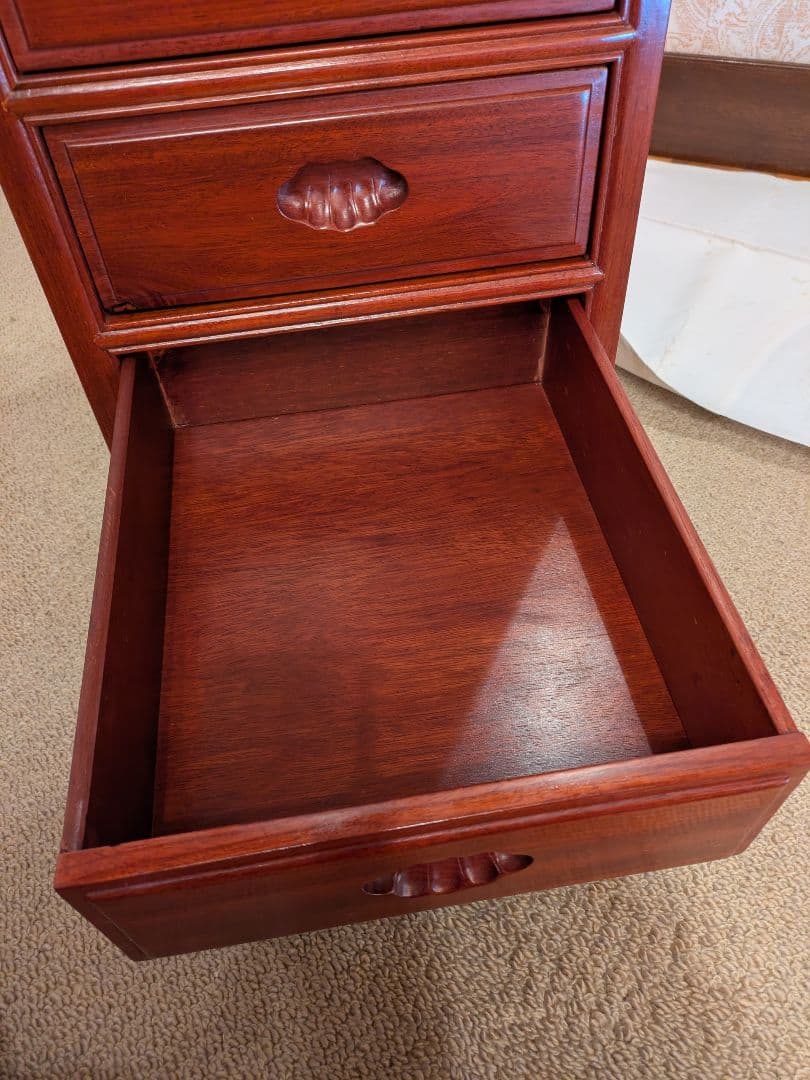 木製5段チェスト ダークブラウン