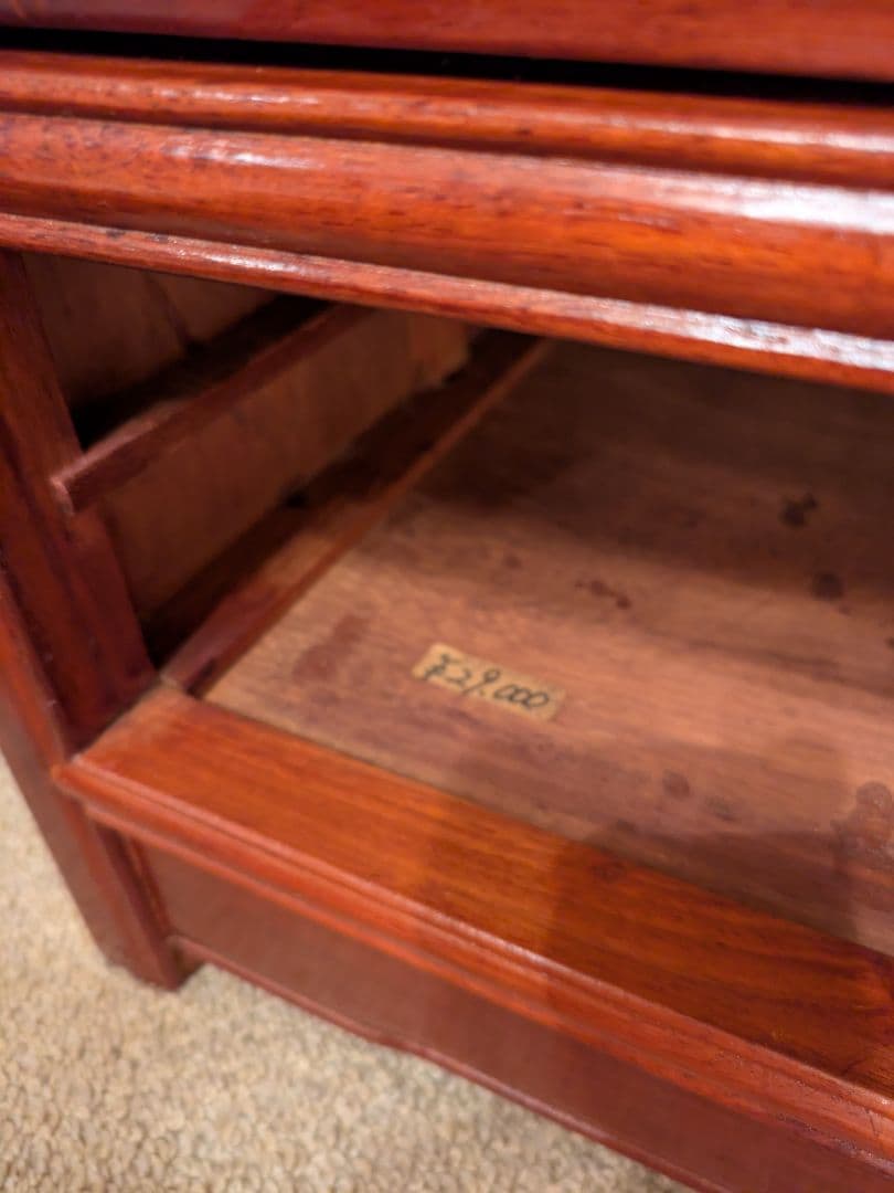 木製5段チェスト ダークブラウン