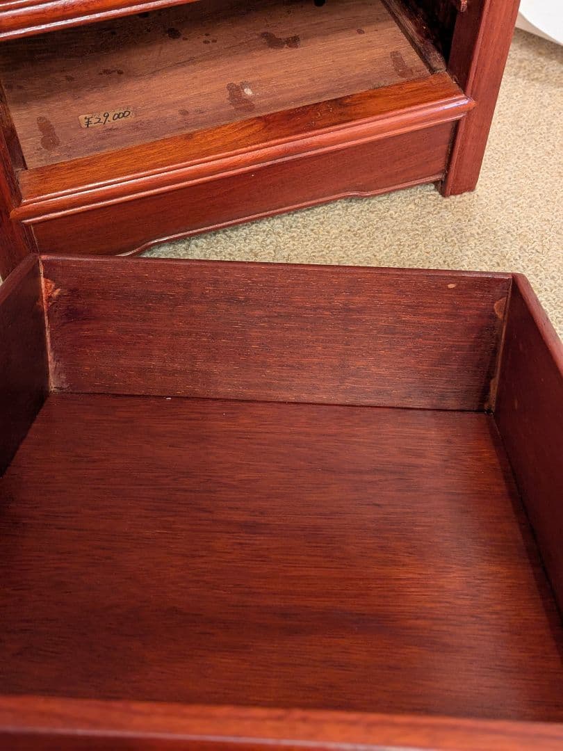 木製5段チェスト ダークブラウン