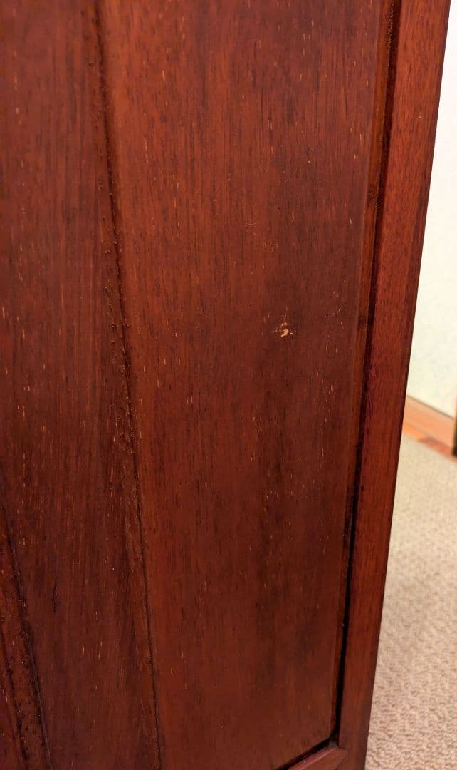 木製5段チェスト ダークブラウン