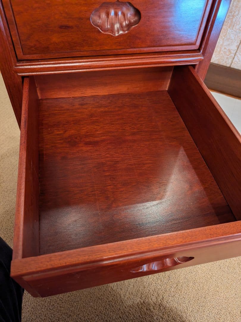 木製5段チェスト ダークブラウン