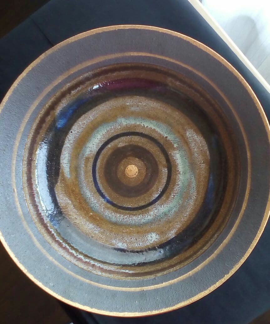 沖縄やちむん　一翠窯　金彩大鉢