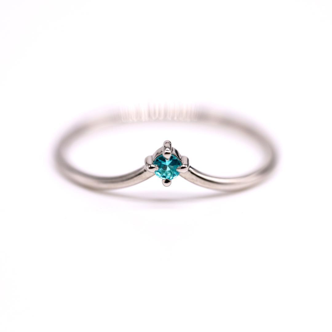 【天然パライバトルマリン】リング 0.03cts ルース 宝石