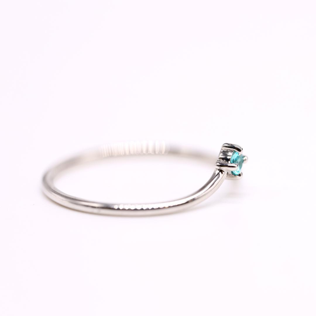 【天然パライバトルマリン】リング 0.03cts ルース 宝石