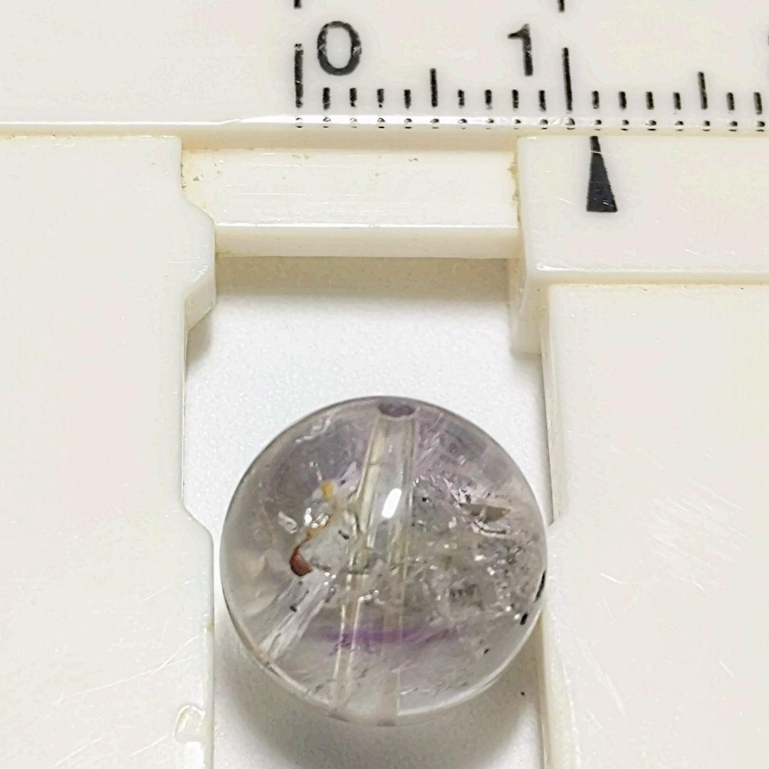 ★液体インクルージョンアメジストスーパーセブン 11ミリ珠ビーズB(SA)