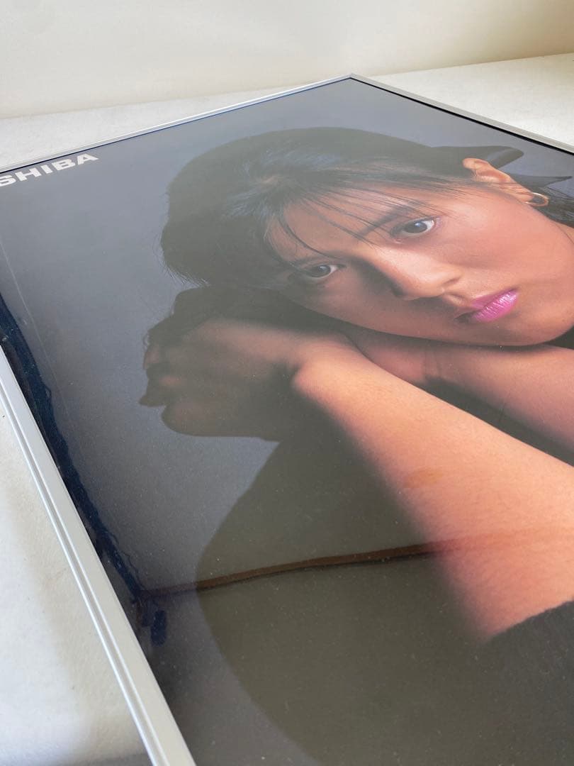 TOSHIBA 薬師丸ひろ子　広告　ポスター　額入り　当時物