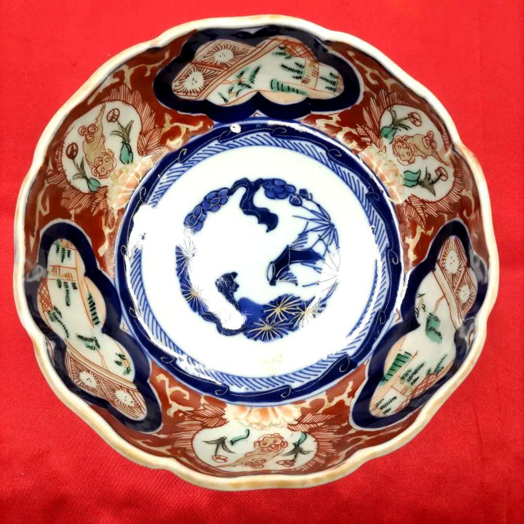 有田焼　伊万里焼　古伊万里　金彩　色絵　なます皿　小皿　小鉢　6寸皿5客セット①