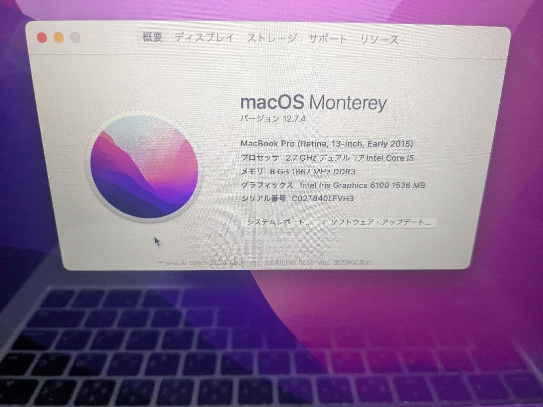 さ*1様 MacBook Pro Early 2015 A1502