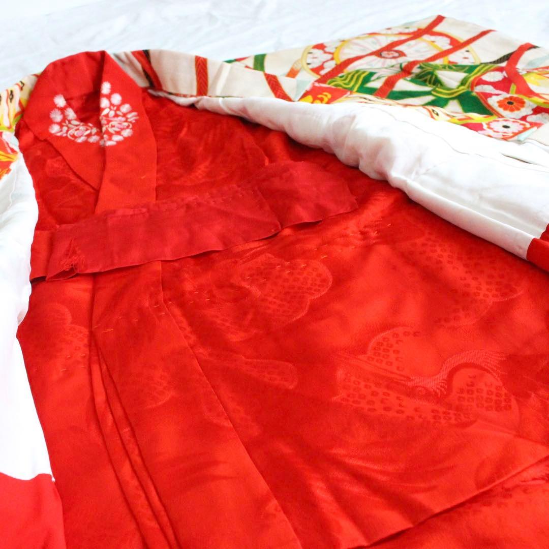 七五三 7歳 女の子 子供 アンティーク 着物 帯 セット