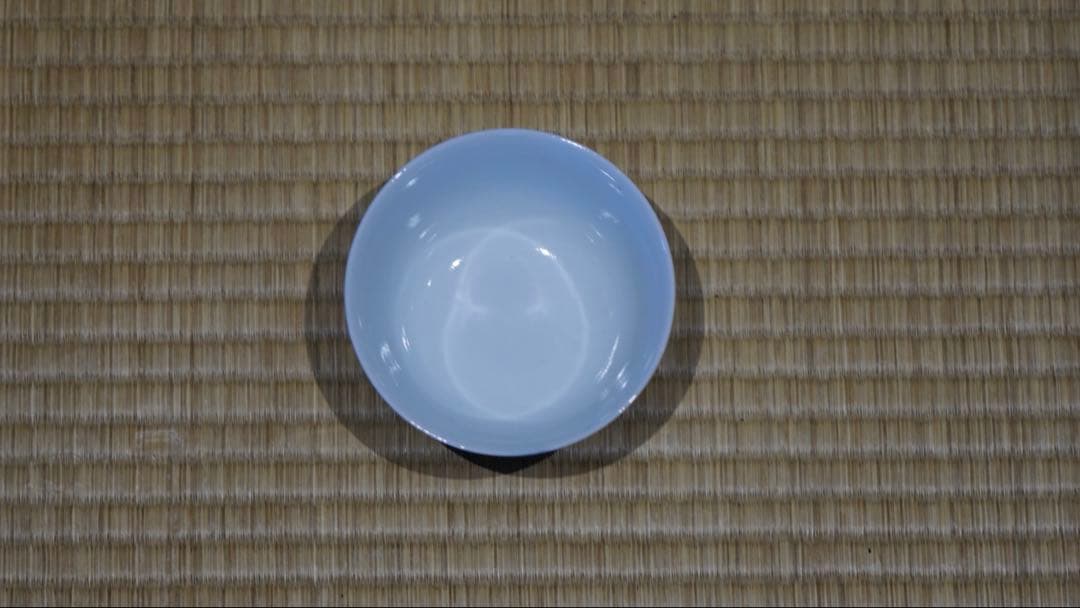 明治時代 染付 花鳥文 蓋茶碗 8客 箱付 懐石料理道具