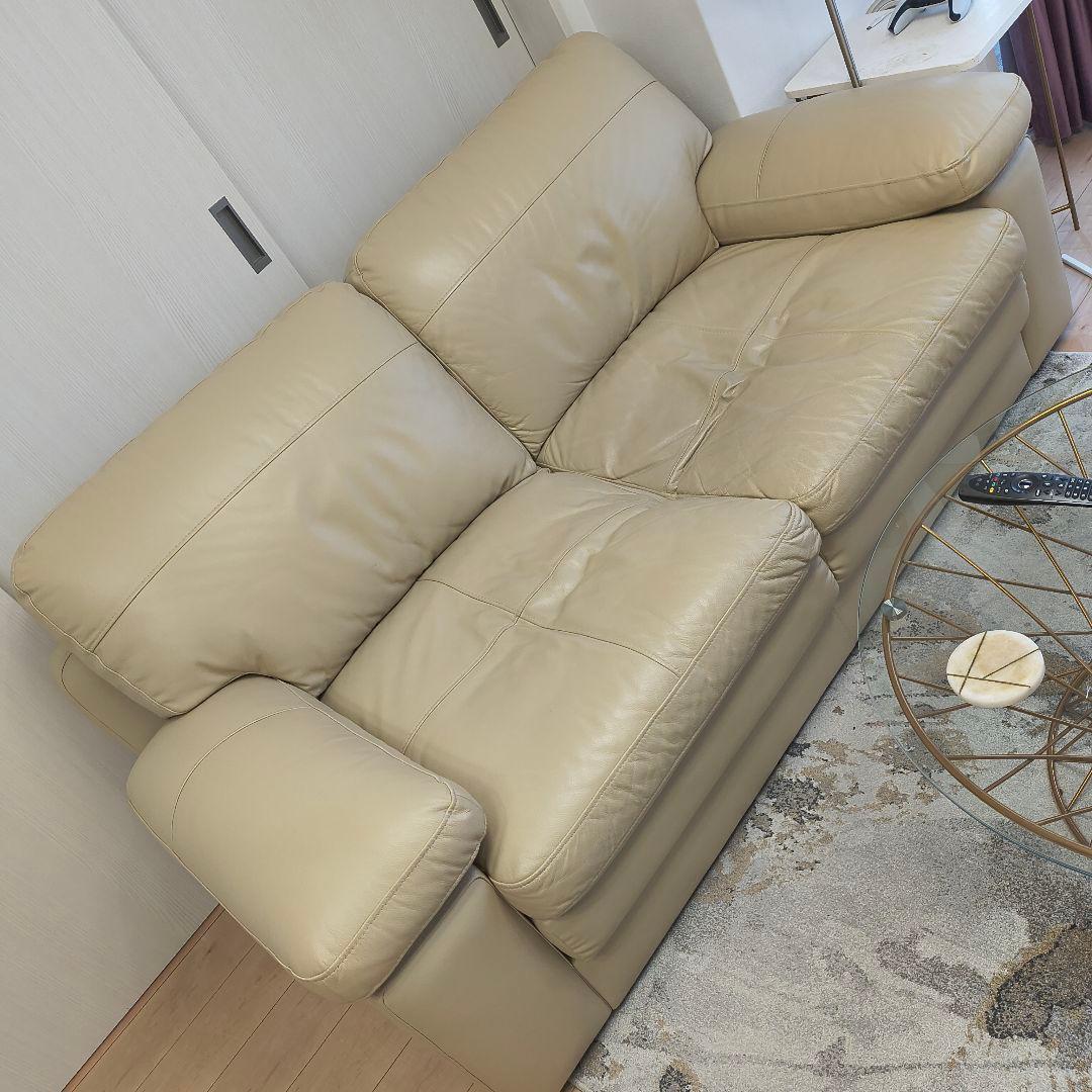 【本革】ニトリ　ソファ　Sステイツ ワイド二人掛け