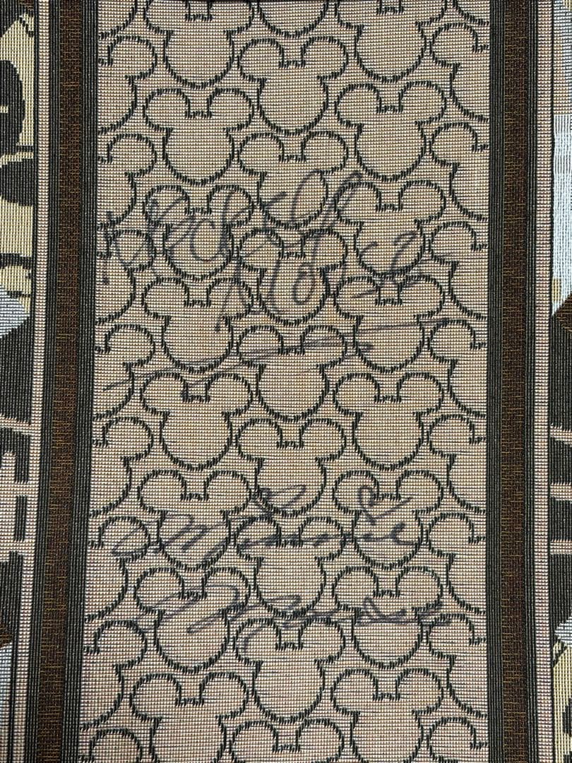 【サインあり】ジャガード織り ミッキー＆シンデレラ城 トートバッグ