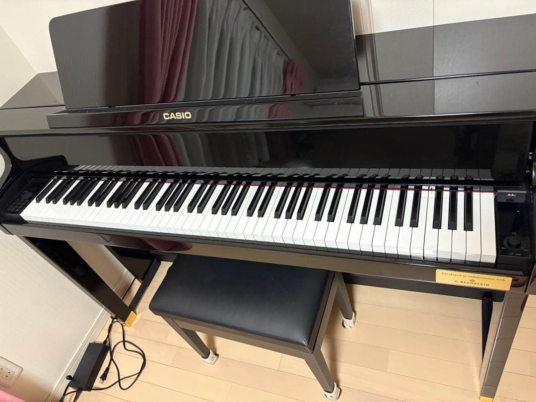 CASIO 電子ピアノ ブラック 椅子付き