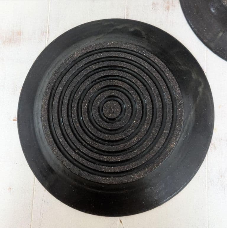 山本雅則さん リムプレート しのぎ 黒 8寸 平皿 2枚セット 作家物 信楽焼