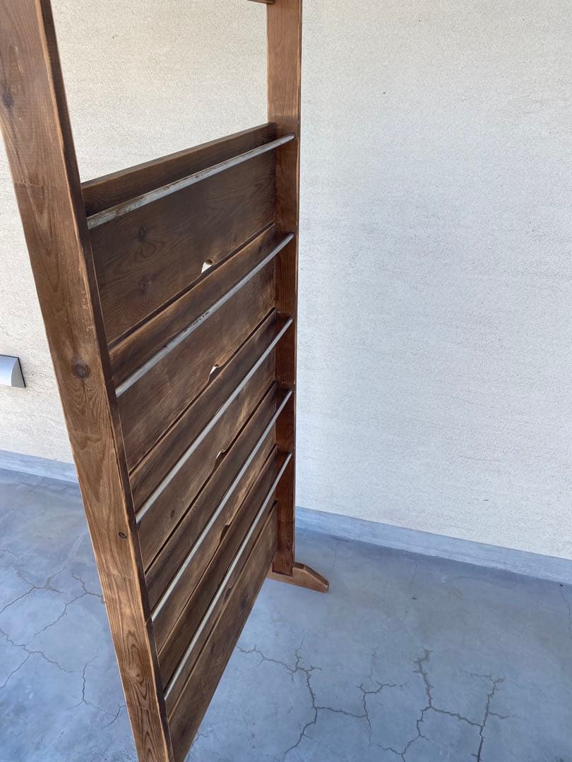 古い木味　木製ラック　収納棚