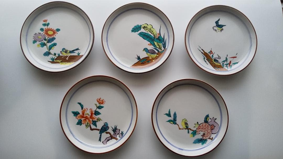 九谷焼　古九谷風　皿揃　情山