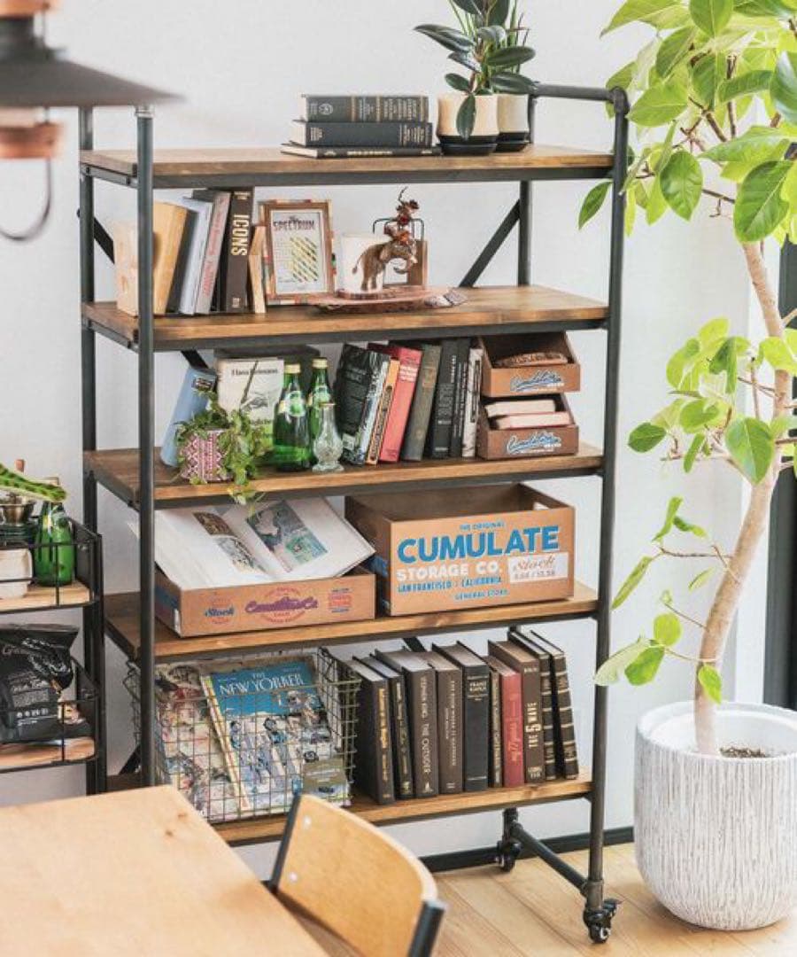 ⭐️ロマン［幅90cm］5レイヤーシェルフ/クラフトマンシリーズ【大型家具】