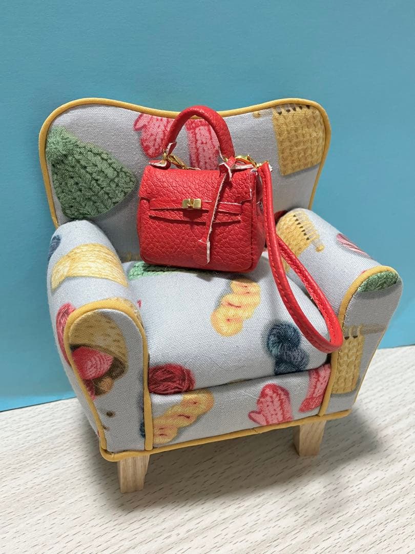 ★ハンドメイド★ミニチュア 2wayバッグ レッド ドールアウトフィット