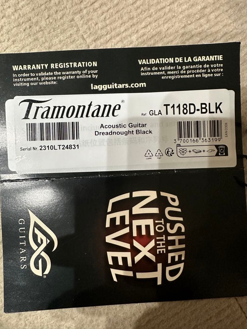 LAG Guitars Tramontaneアコースティックギター ケース付き