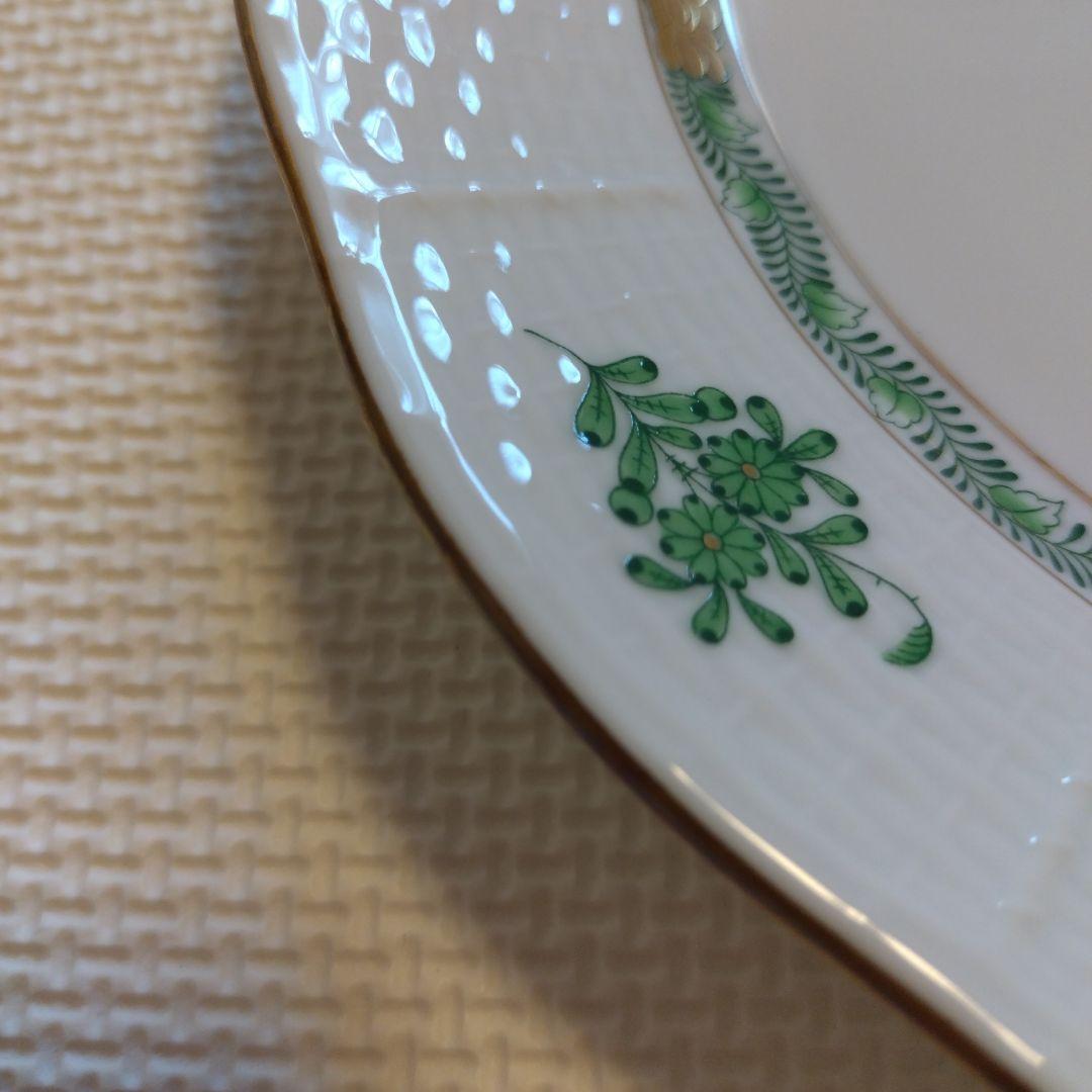 ヘレンド　アポニーグリーン　25cm ディナープレート