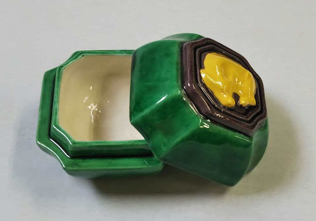 茶道具 香合 交趾 台牛 型物 番付 清水焼 京焼 中村翠嵐