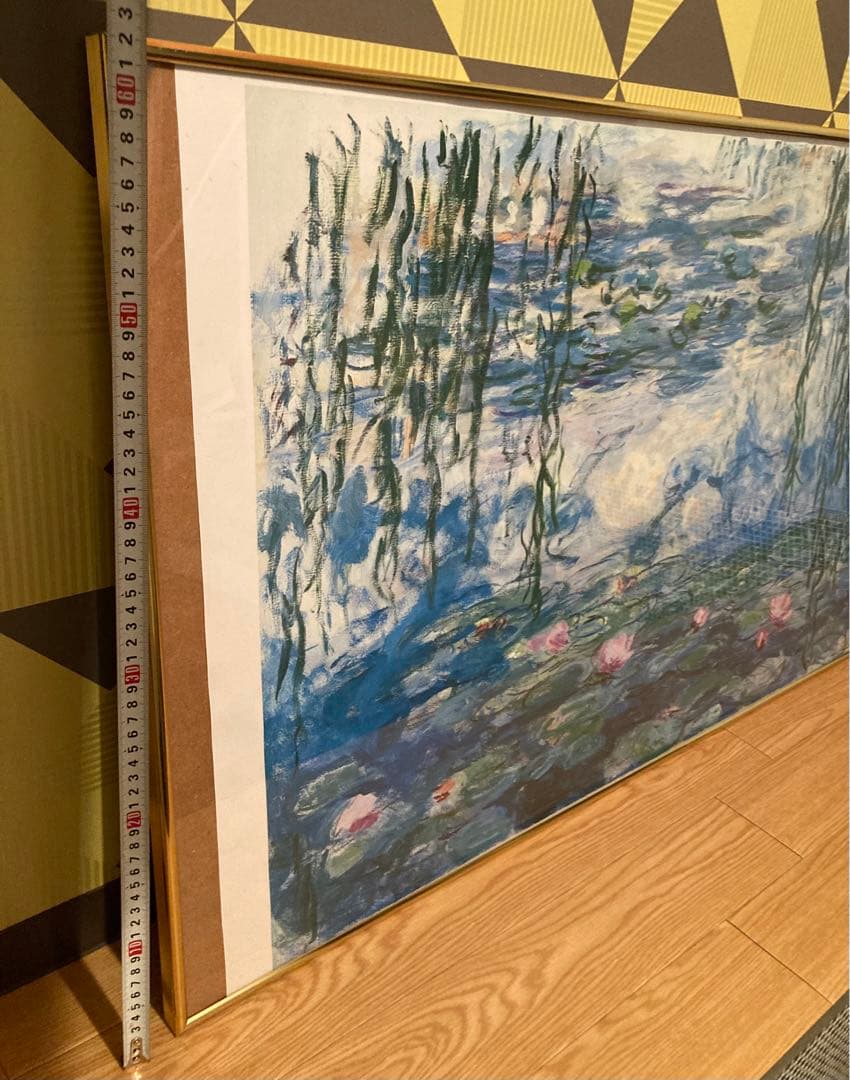 モネ 睡蓮 巨大 絵画 イラスト 壁掛け 額装 フレーム レトロ アンティーク