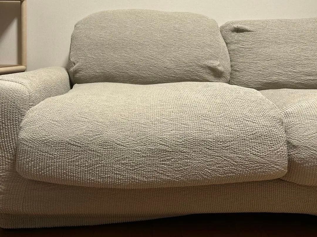 無印良品　2.5シーターワイドアームフェザークッション 二層式ポケットコイル