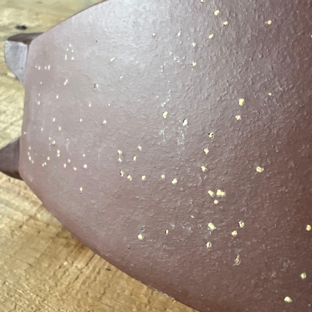 実家整理　古い朱泥の盆栽鉢　中国？