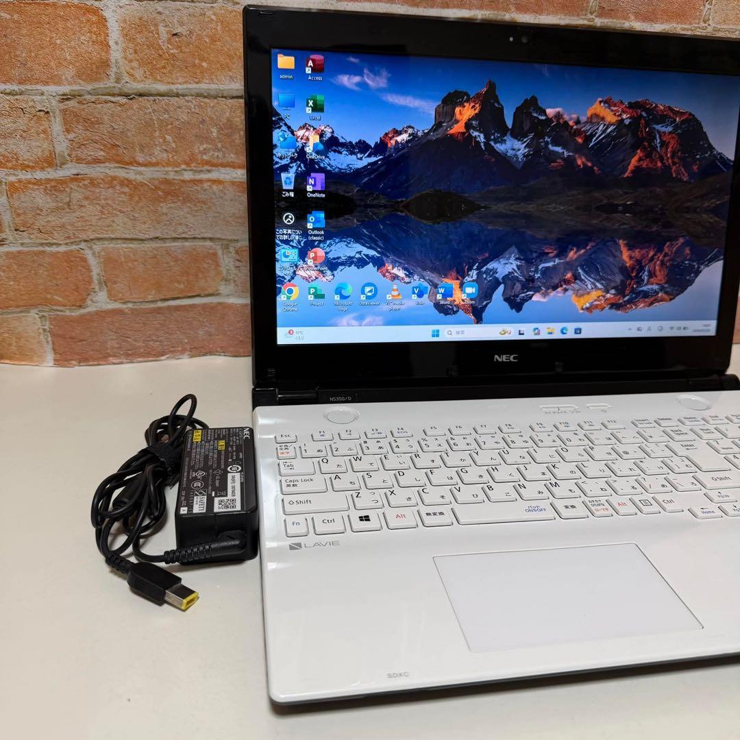 美品NEC ノートPC 高速起動SSD Webカメラ　Windows 11Pro