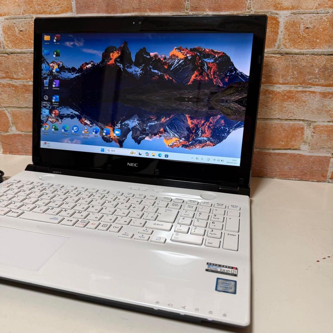 美品NEC ノートPC 高速起動SSD Webカメラ　Windows 11Pro