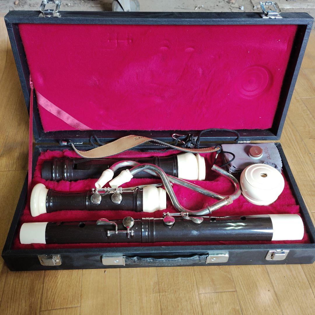 AULOS アウロス バス リコーダー 533EE ハードケースとクロス付