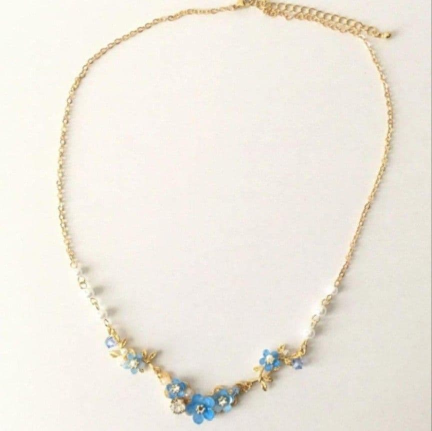 現品限り ネモフィラのリーフ ネックレス★