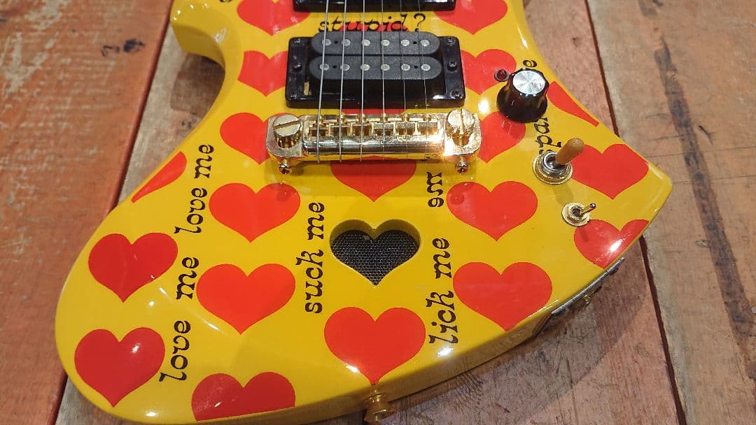 ギター BURNY YH-JR hide Yellow Heart Jr