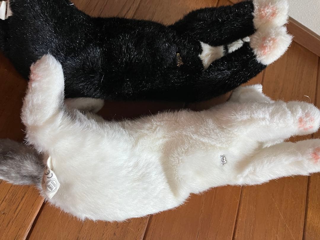 kosen 白黒猫のぬいぐるみ2体セット
